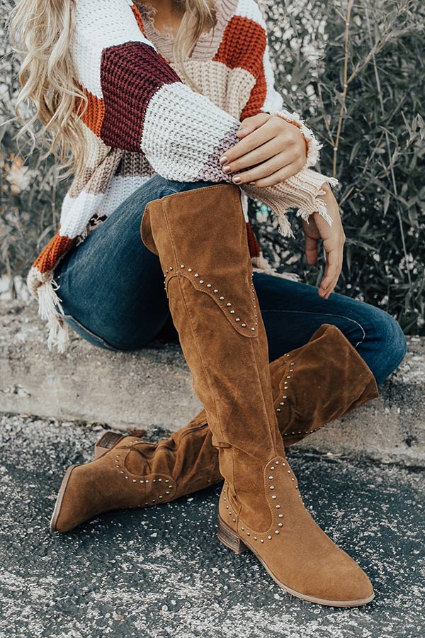 The Aiden Over The Knee Boot In Copper