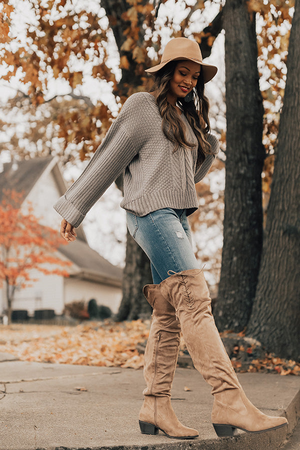 Weekend In Lake Tahoe Sweater in Grey