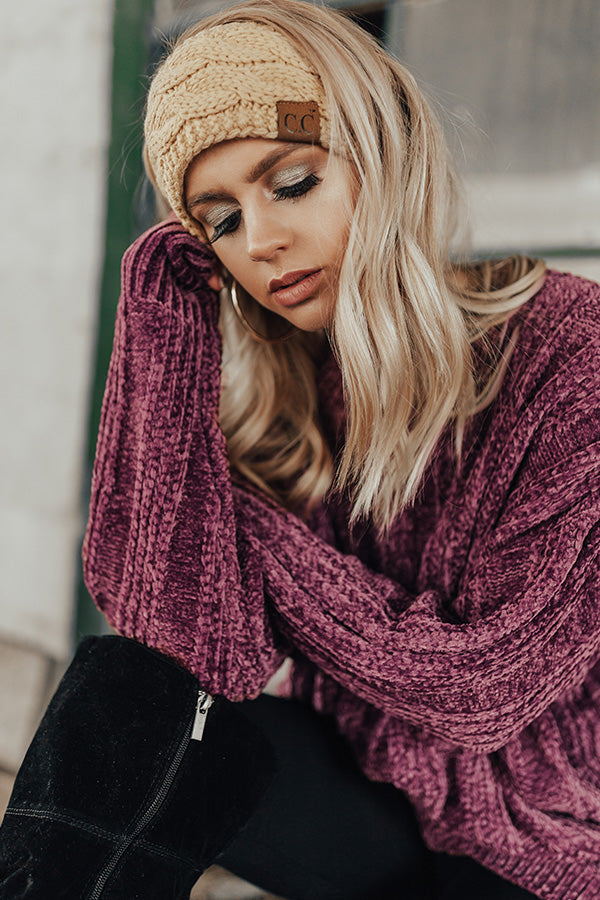 Blissful And Beautiful Headband In Khaki