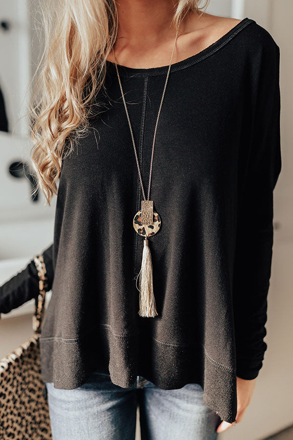 Oh My Lovely Leopard Necklace In Cream