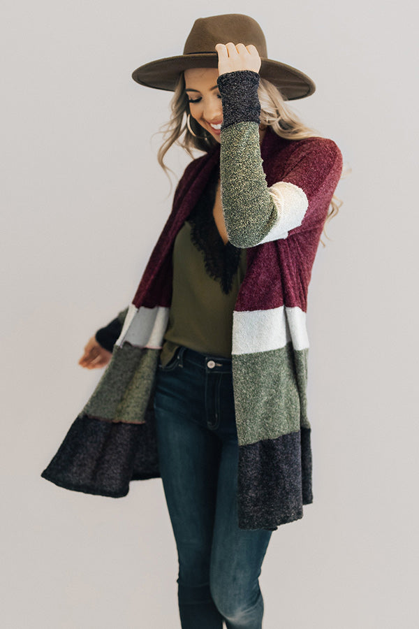 So Cozy Together Color Block Cardigan Image - 1