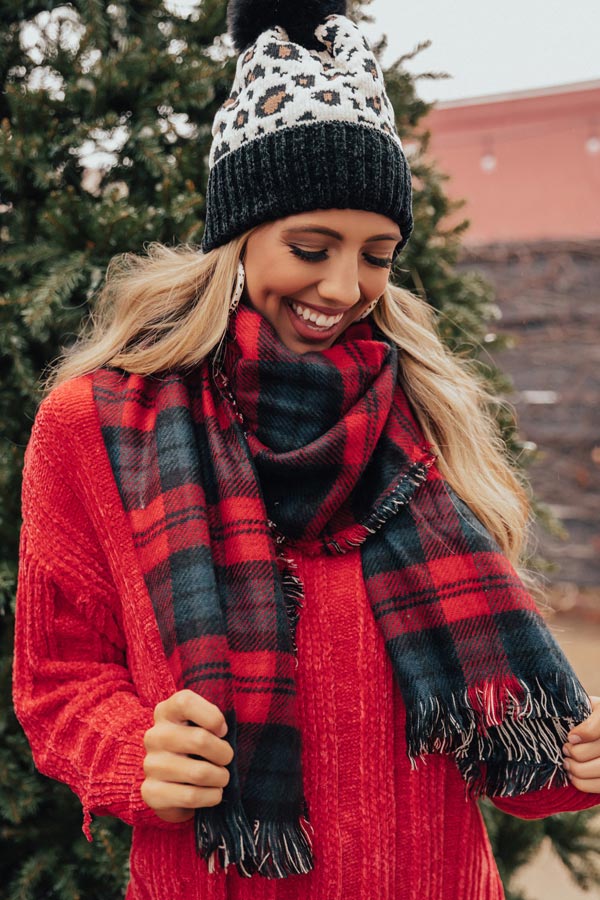 Fireside Sips Reversible Scarf