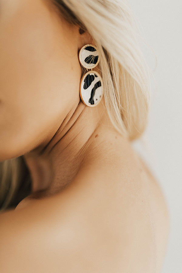 Spotted On The Slopes Earrings In Ivory