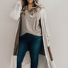 First Class To Vail Colorblock Cardigan in Rustic Rose Curves Image - 1