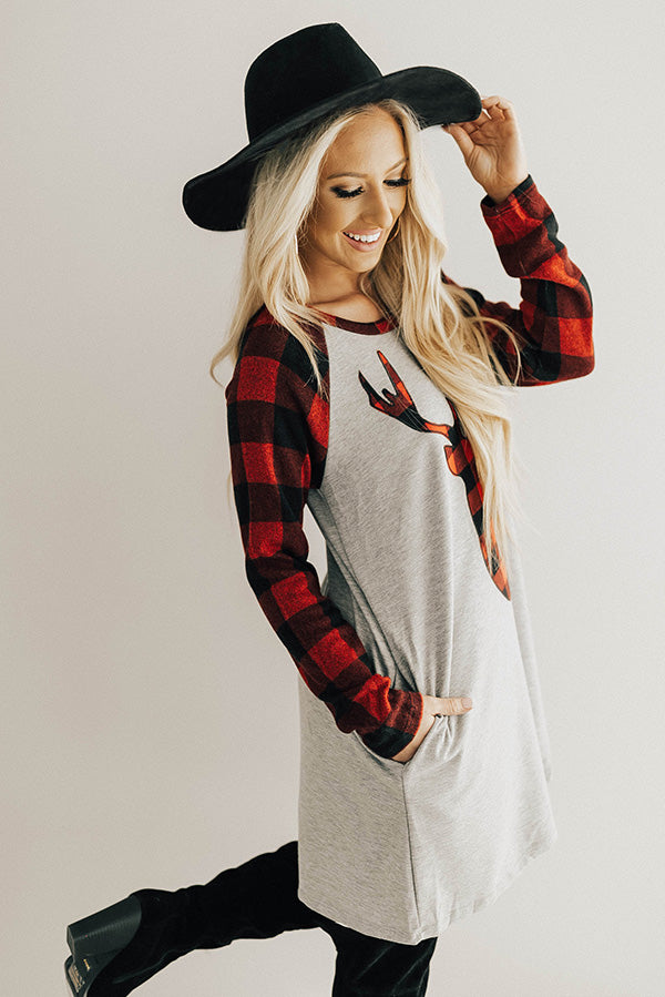 Santa Baby Buffalo Check Shift Dress