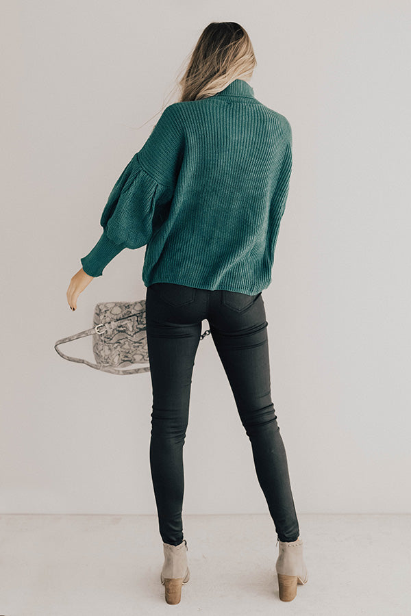 Colorado Campfire Knit Sweater In Teal Image - 1