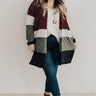 So Cozy Together Color Block Cardigan Curves Image - 1