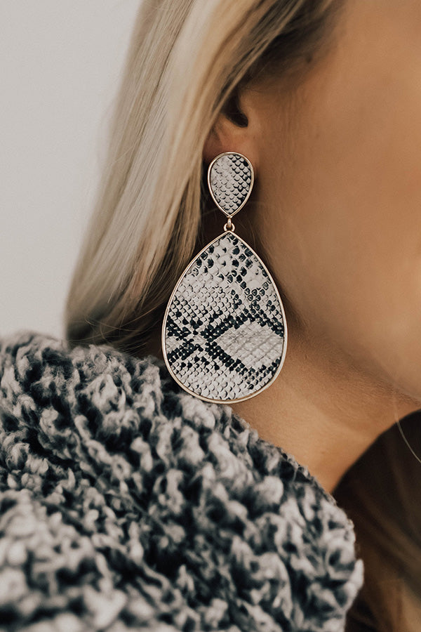 Oh So Fab Snake Print Earrings