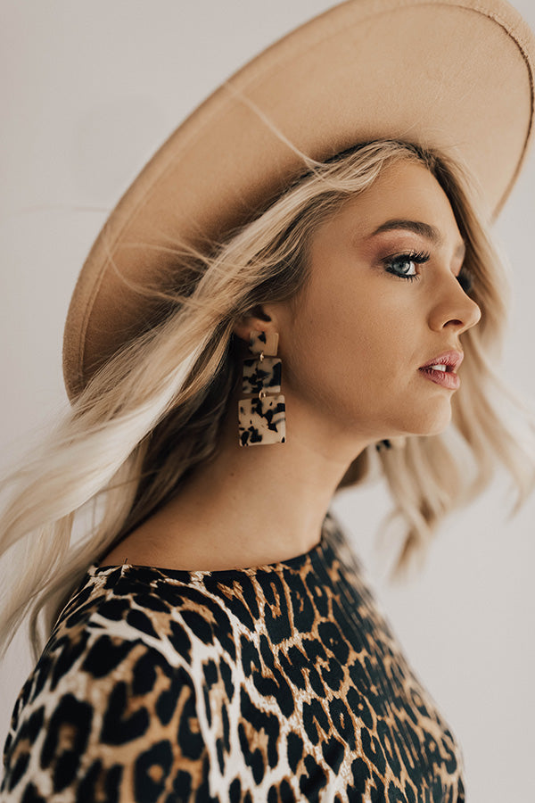Pop The Confetti Tortoiseshell Earrings In Iced Latte