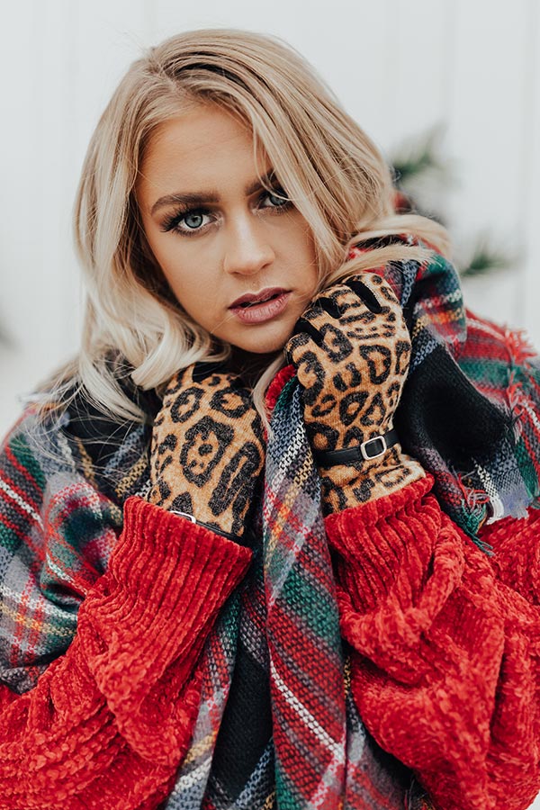 Spotted On The Slopes Leopard Gloves