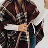 On The Nice List Plaid Poncho Image - 1