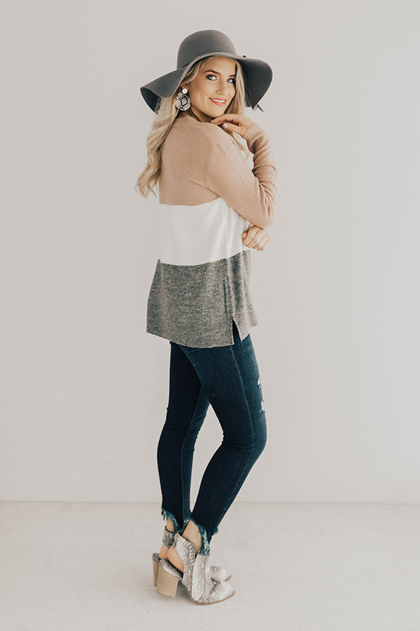 Status Update Colorblock Sweater in Blush Image - 4