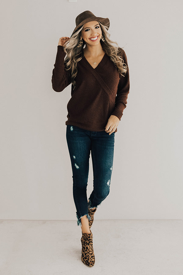 Favorite Time Of Year Tunic Sweater in Chestnut