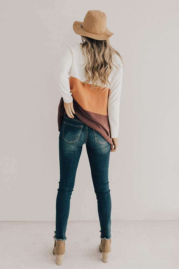 Status Update Colorblock Sweater in Ivory Image - 1