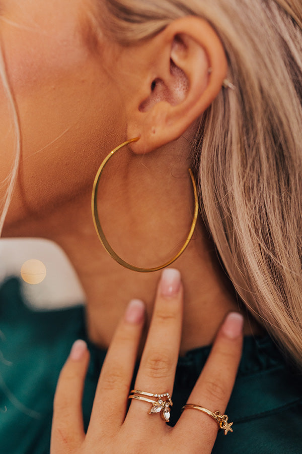 Drama Queen Hoop Earrings in Gold