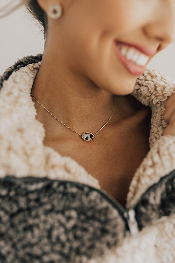 Leopard Lovin' Necklace In Cream