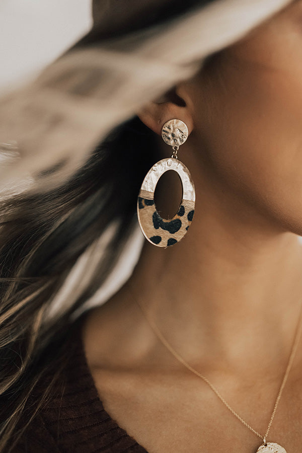 Hollywood Haute Spot Earrings In Leopard