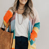 Making Magic Color Block Chenille Cardigan in Pink Curves Image - 1