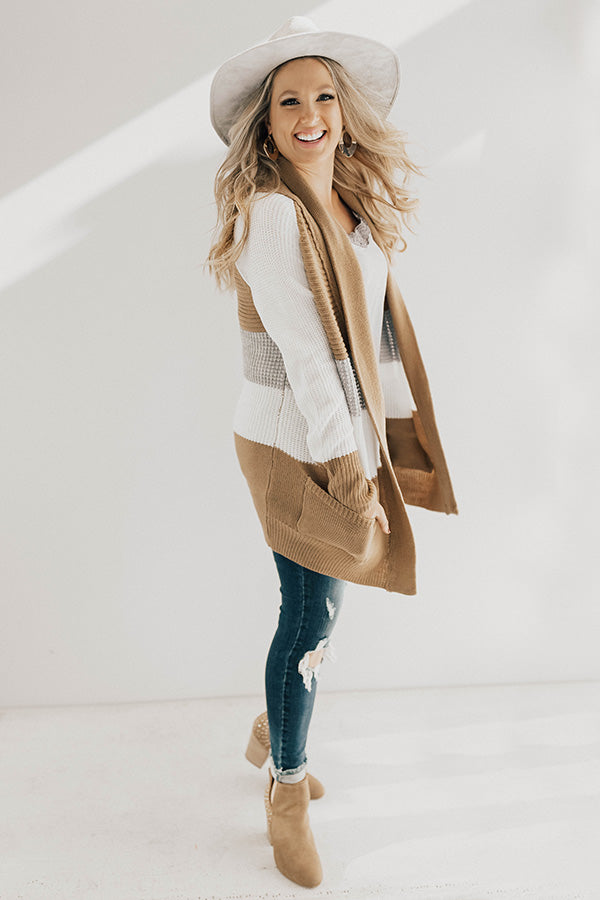 Cozy And Collected Color Block Cardigan Image - 1