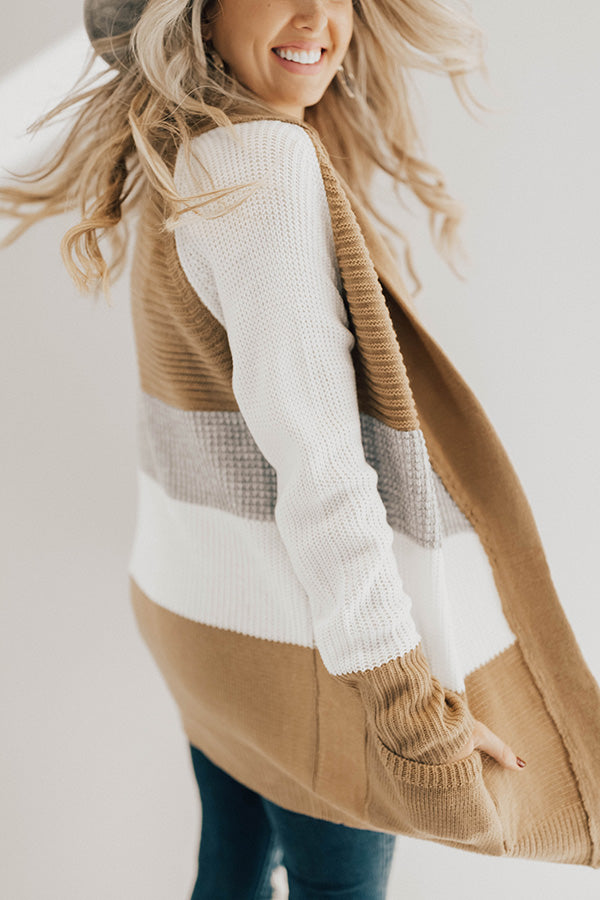 Cozy And Collected Color Block Cardigan Image - 1