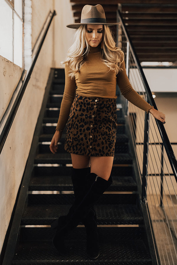 Prettier In Paris Ribbed Top in Mustard