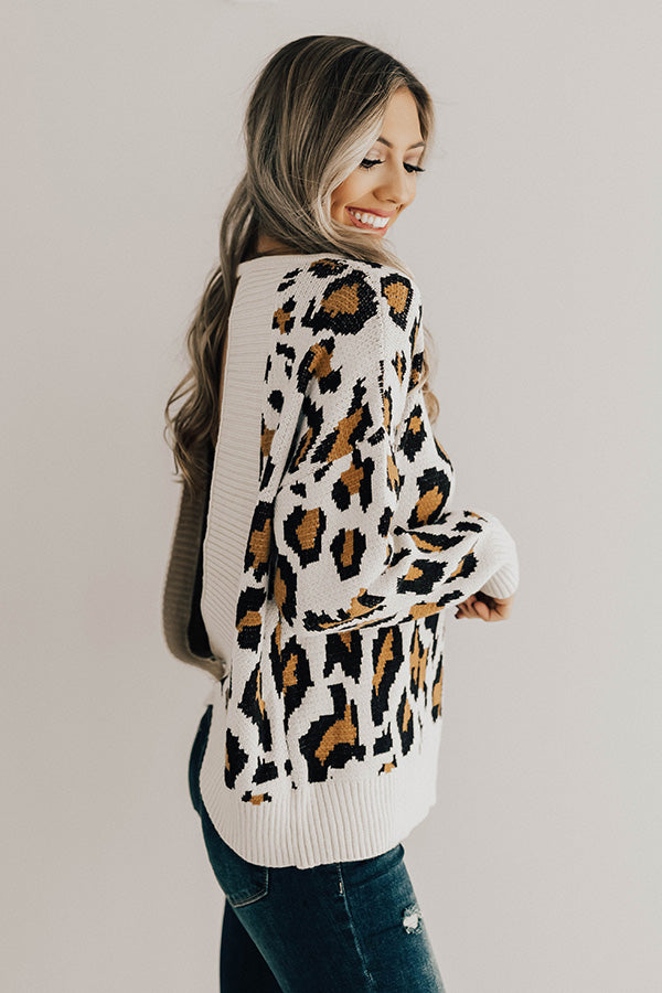 White Leopard Sweater