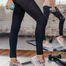Coffee And Crunches High Waist Perforated Mesh Legging in Vintage Black Image - 1