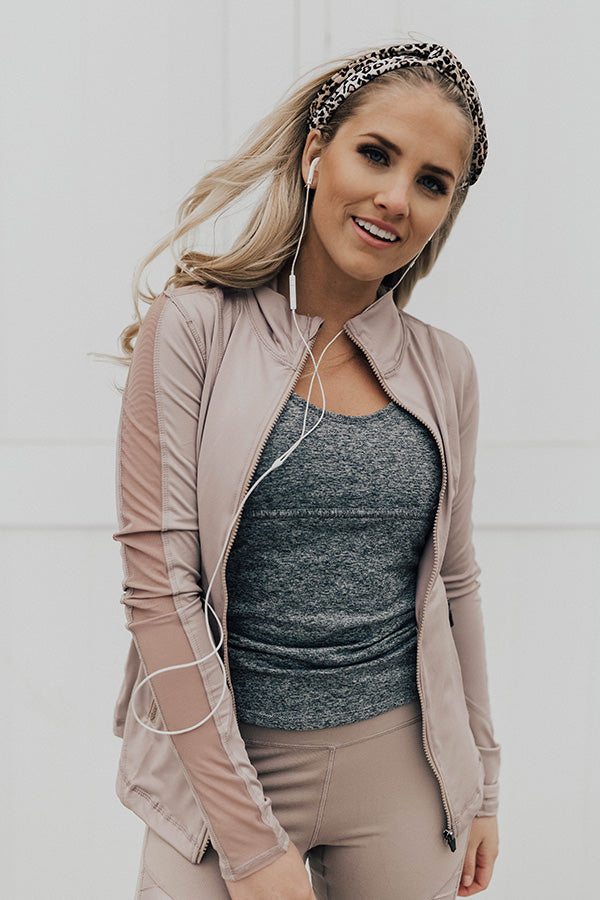 Ready, Set, Run Mesh Back Jacket in Dusty Purple