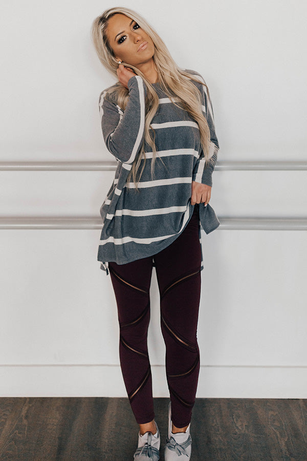 Cozy State Of Mind Striped Sweater