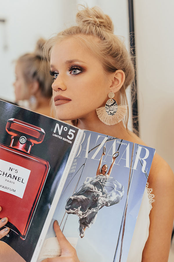 The Best Thing Snake Print Earrings