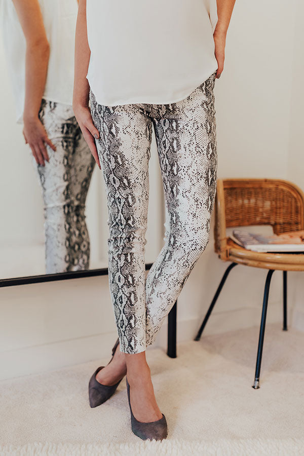 The Sophia Midrise Snake Print Skinny