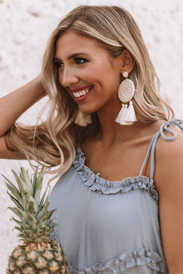 Wine And Amore Earrings In Ivory