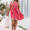 Meet Me in Paradise Shift Dress In Coral Image - 1