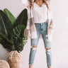 Cali Nights Colorblock Cardigan In Ivory Image - 1