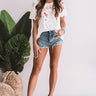 Falling For Floral Embroidered Top In Ivory Image - 1
