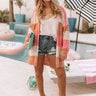 Wrapped In Sweetness Color Block Cardigan Image - 1