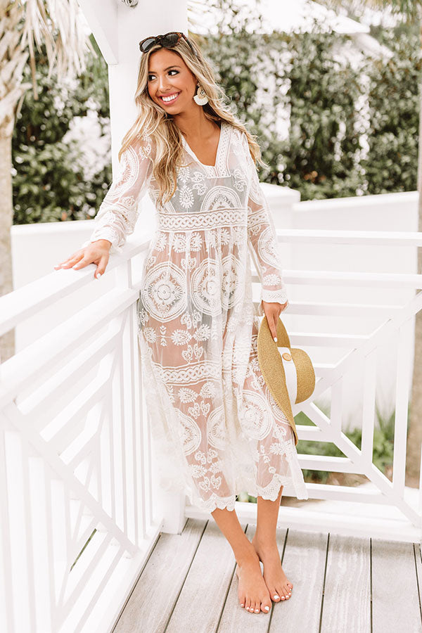 Boho Bliss Lace Maxi in Cream