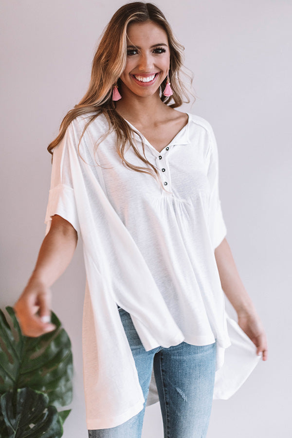 Seaside Dreaming Shift Top in Ivory