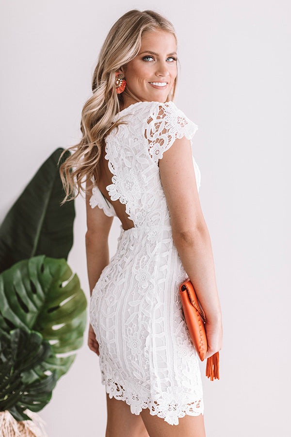 white short sleeve crochet dress Destination Mini Dress ~ White Crochet Show Me Your Mumu