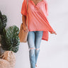 Seaside Dreaming Shift Top in Coral Image - 1