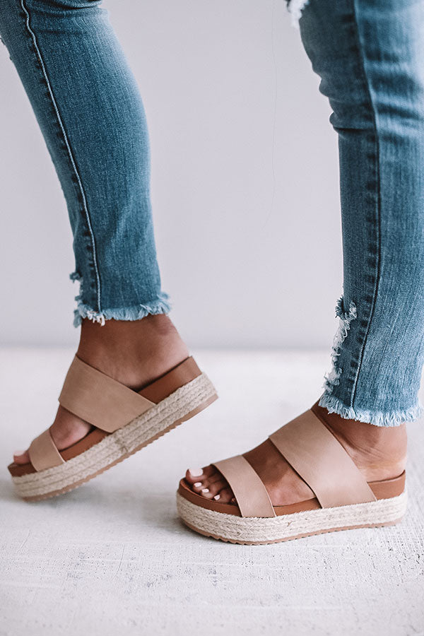 The Lola Espadrille In Iced Latte