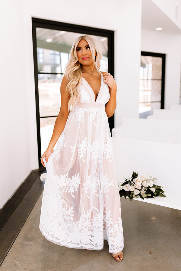 Encore Please Maxi Dress in White