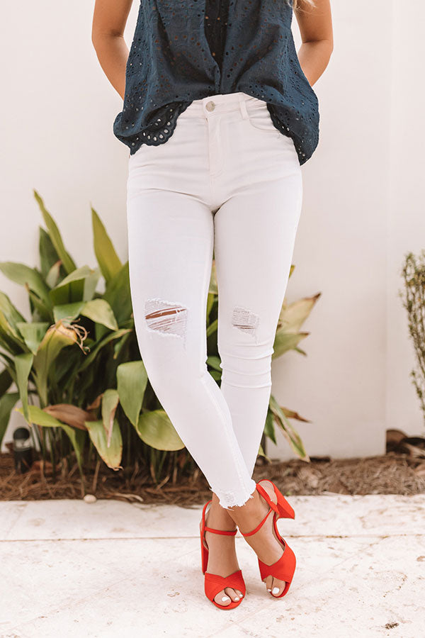 The Leighton High Waist Distressed Skinny