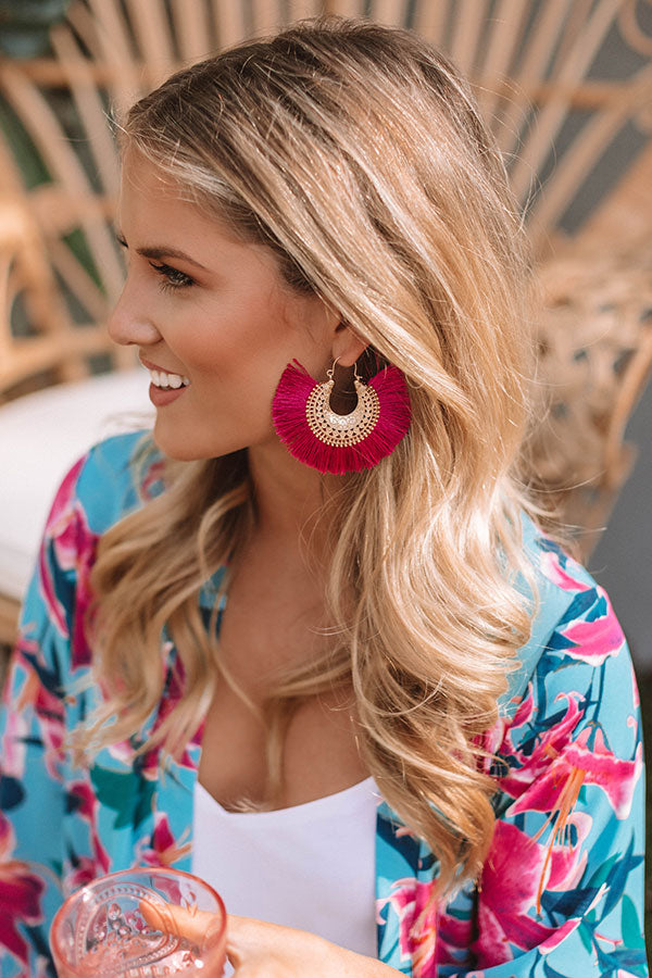 Galas On My Mind Earrings In Berry