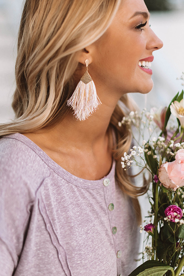 Pina Colada Crushing Tassel Earrings