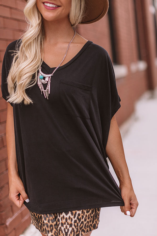 TGIF Boyfriend Tee in Vintage Black Image - 1