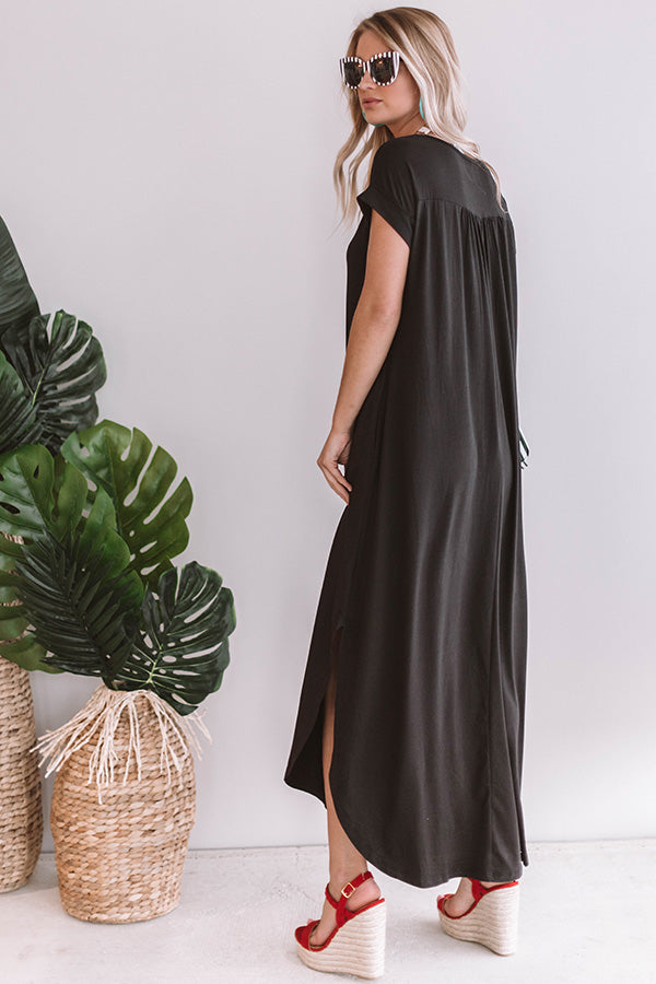 Just My Type T-Shirt Maxi in Black Image - 1