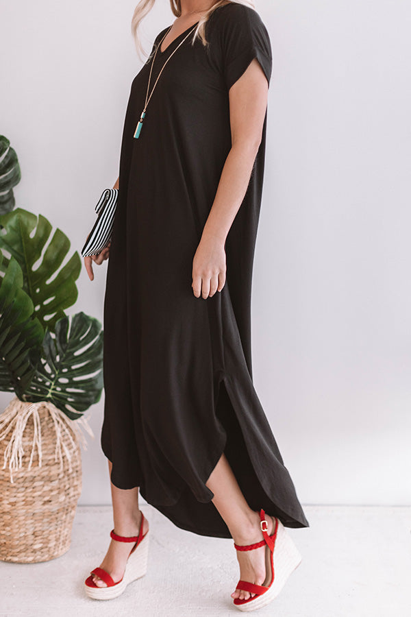 Just My Type T-Shirt Maxi in Black Image - 1