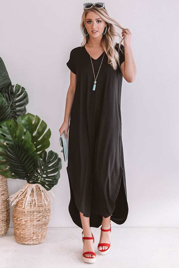 Just My Type T-Shirt Maxi in Black Image - 1