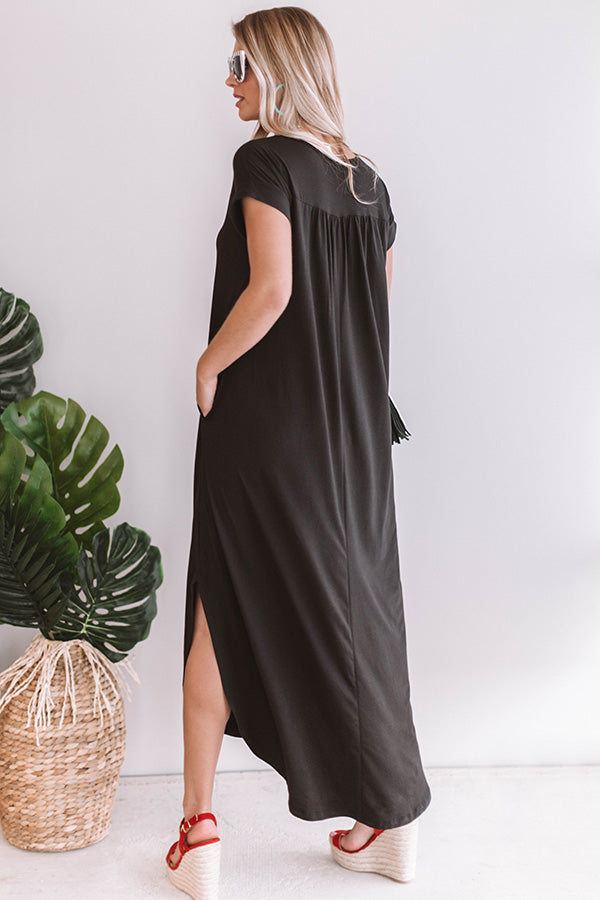 Just My Type T-Shirt Maxi in Black Image - 1